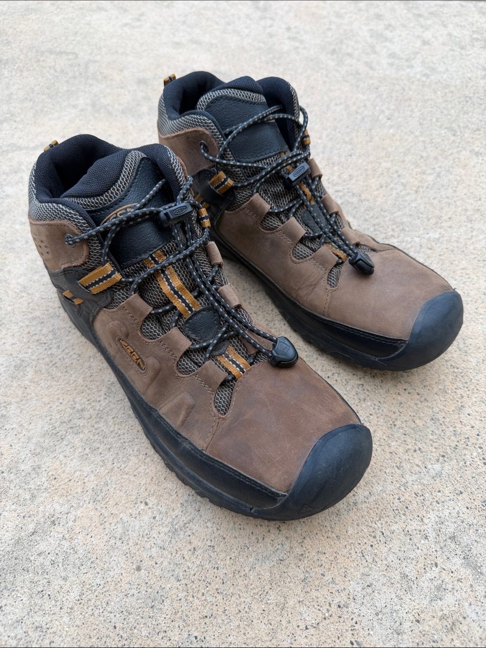 KEEN Kids' Targhee Mid Waterproof Brown Hiking Boots Size 6
